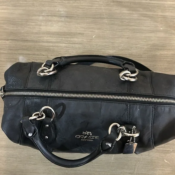 Coach F33806 Black Colette 2-way Satchel Shoulder Handbag - Picture 11 of 14